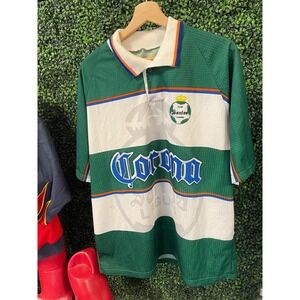 vintage 90s CLUB SANTOS CORONA Soccer Jersey M sports athletic Mexico Victoria